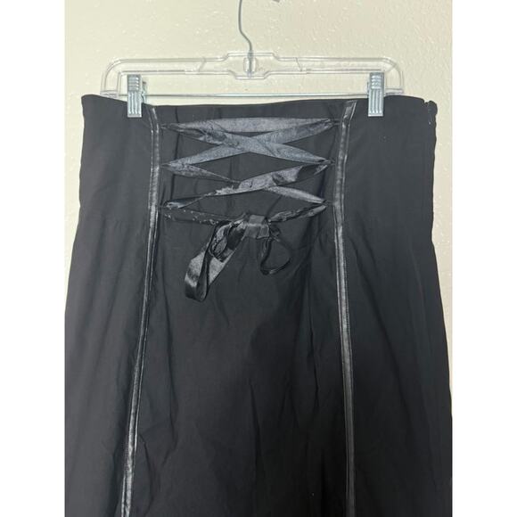 Women XL Victorian Lace Maxi Skirt Hi-Waist Ruffle Renaissance Witch Whimsy Goth - Picture 4 of 9